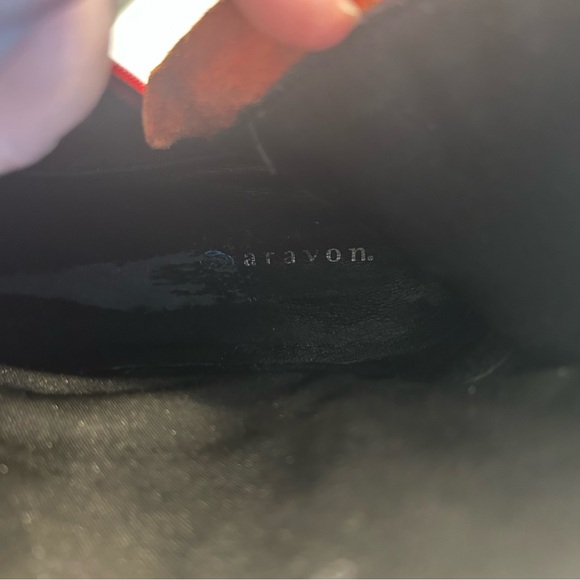 Aravon Red Leather Booties w Zip Closure, Women’s - Picture 12 of 14